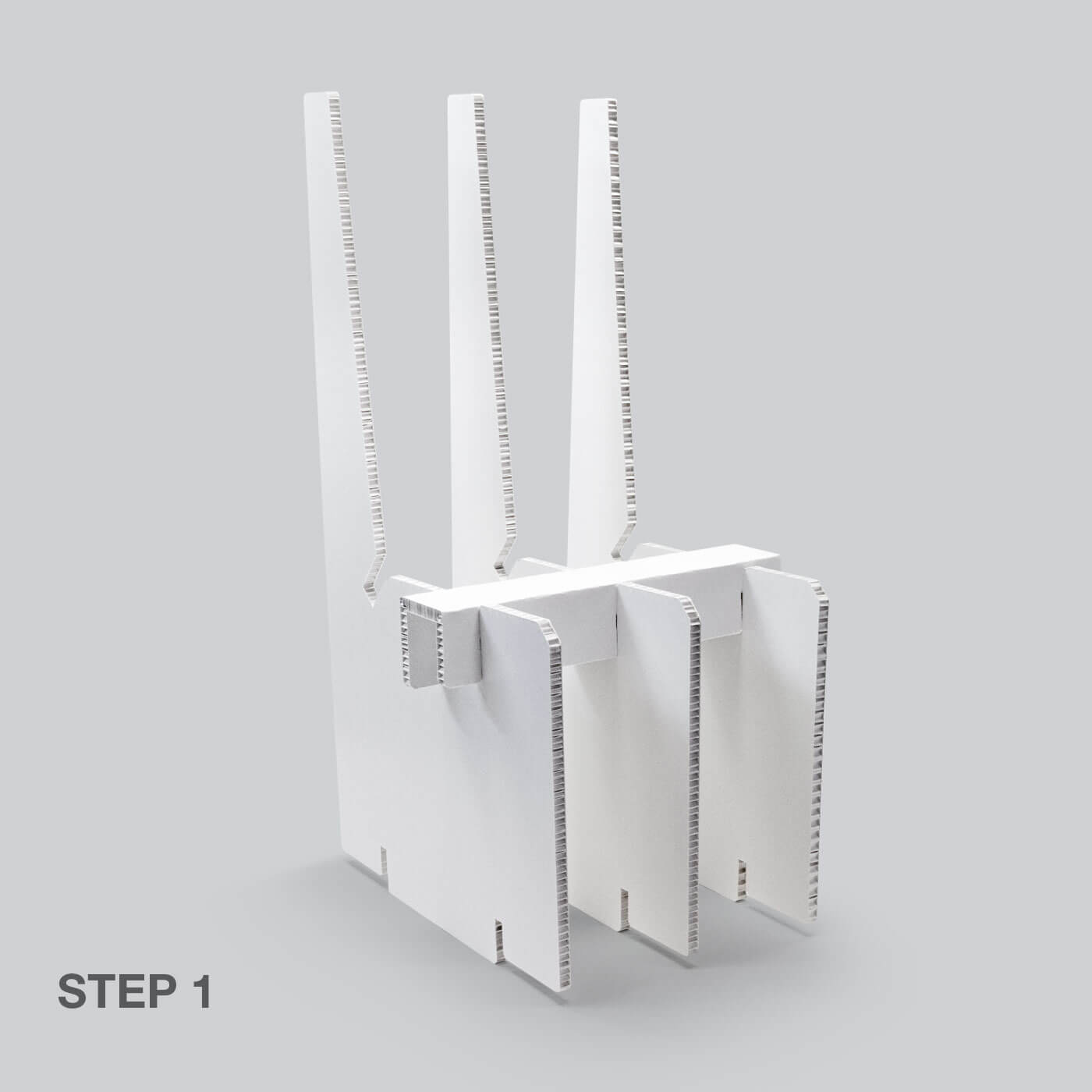 stage 1 of White Chair for temporary home office solutions by Dufaylite