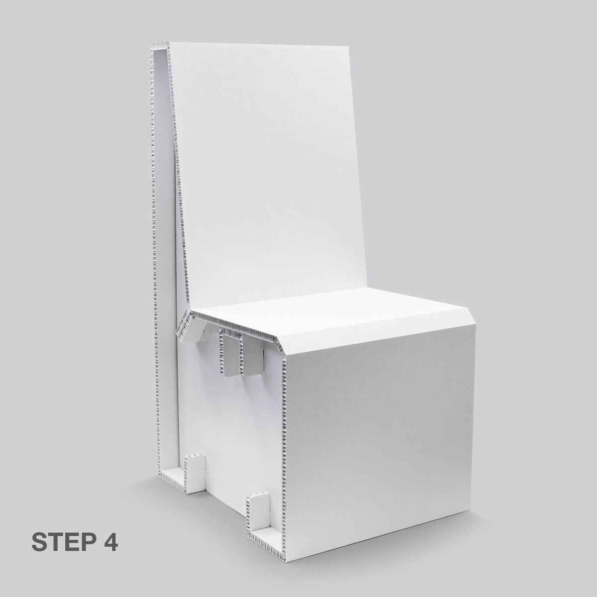Finished White Chair for temporary home office solutions by Dufaylite