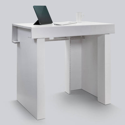 White Desk for temporary home office solutions by Dufaylite